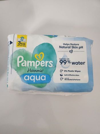 Lingettes pampers harmonie aqua 