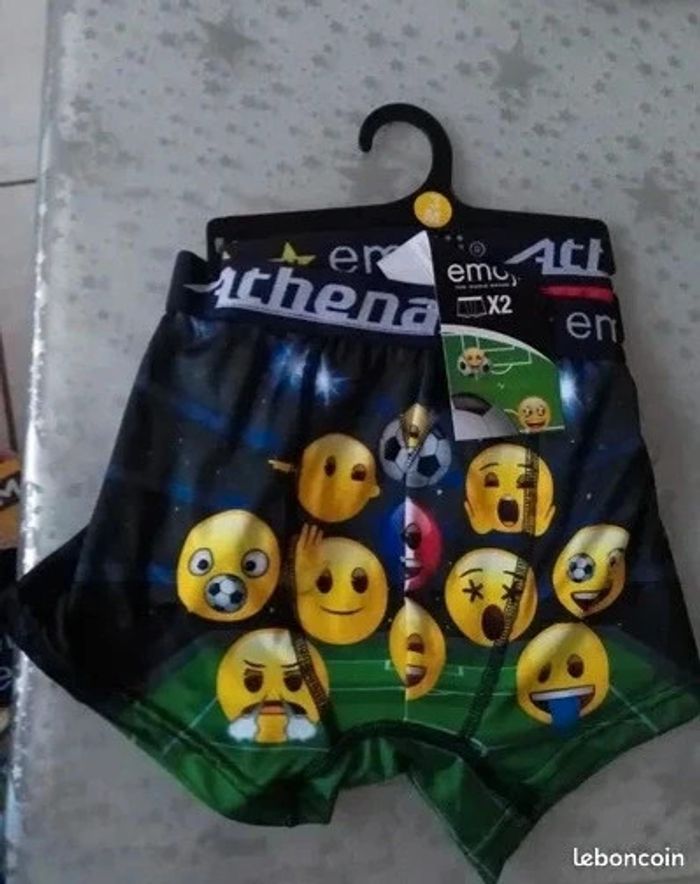 Lot de 2 boxers Athena Emoji taille 3 (M) neufs avec étiquette