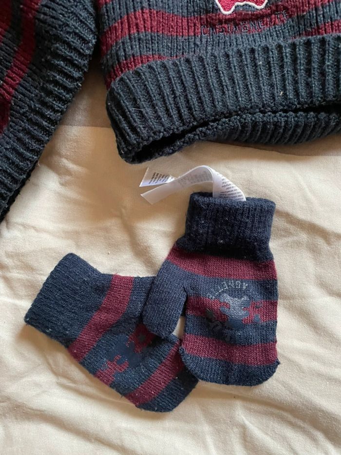 Ensemble hiver Bonnet tour de cou et gant lulu castagnettes - photo numéro 2