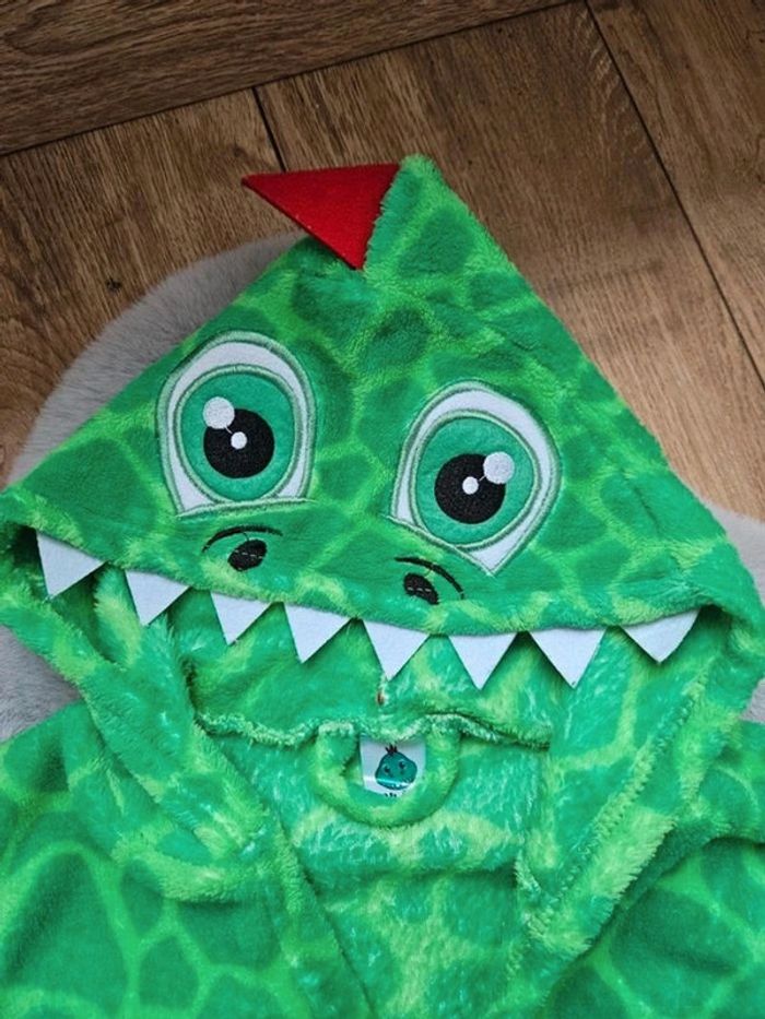 Peignoir vert lézard ou dragon 4 ans - photo numéro 3