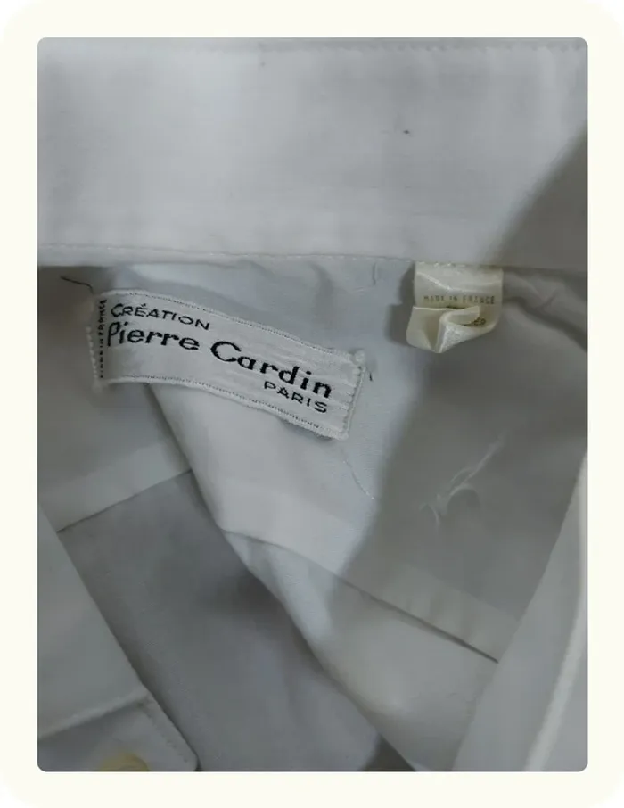 Chemise blanche col cassé Pierre Cardin Taille S - photo numéro 8