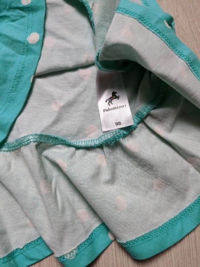 Robe vert turquoise sans manche à pois Palomino 3 ans - photo numéro 4