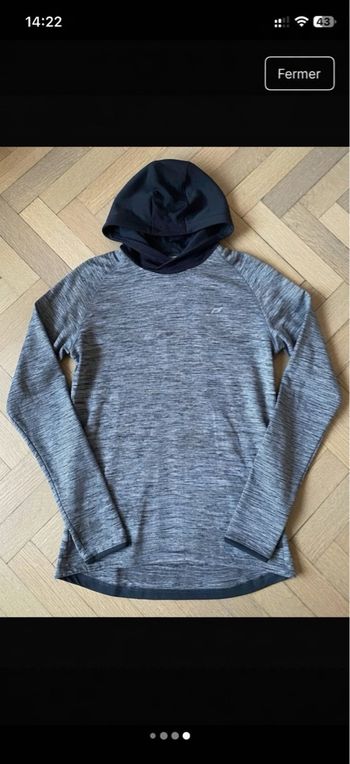 Sweat à capuche gris chiné ProTouch