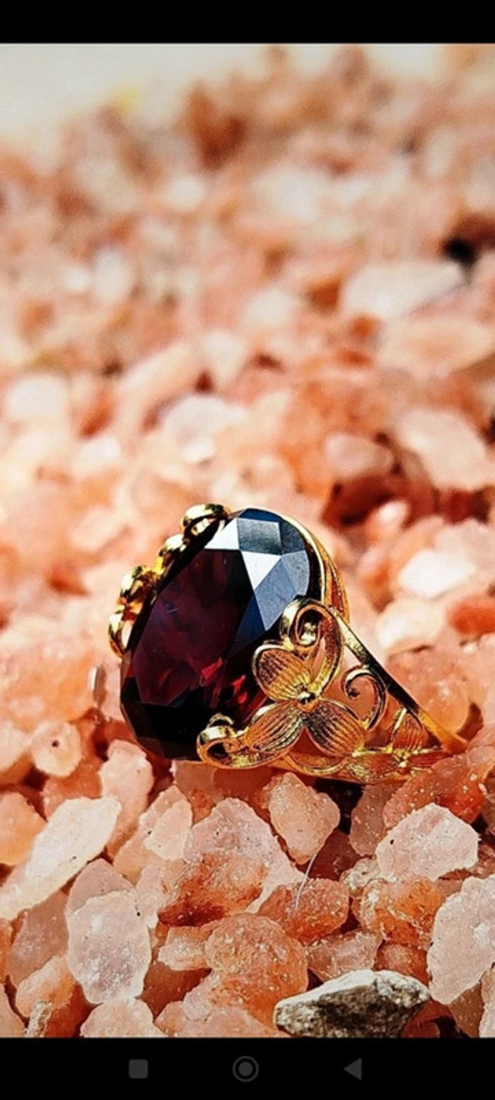 Bague💫Par-delà les Mondes💫Éclat de Grenat - photo numéro 3