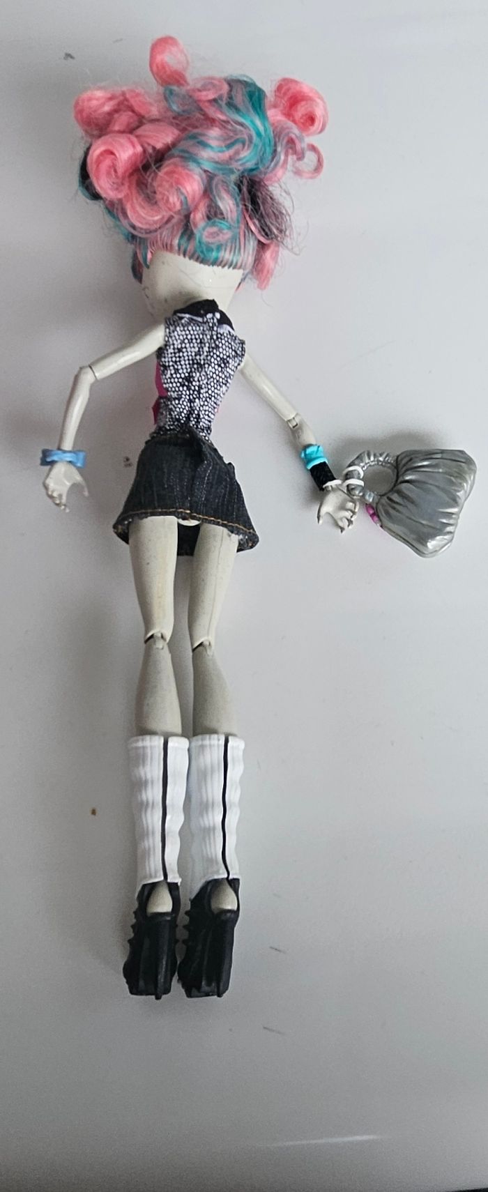 Poupée monster higt  grise et rose - photo numéro 3