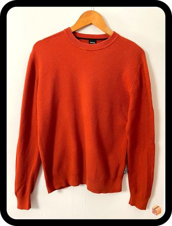 Pull Hugo Boss Orange – Homme – Taille S – Ocre orange
