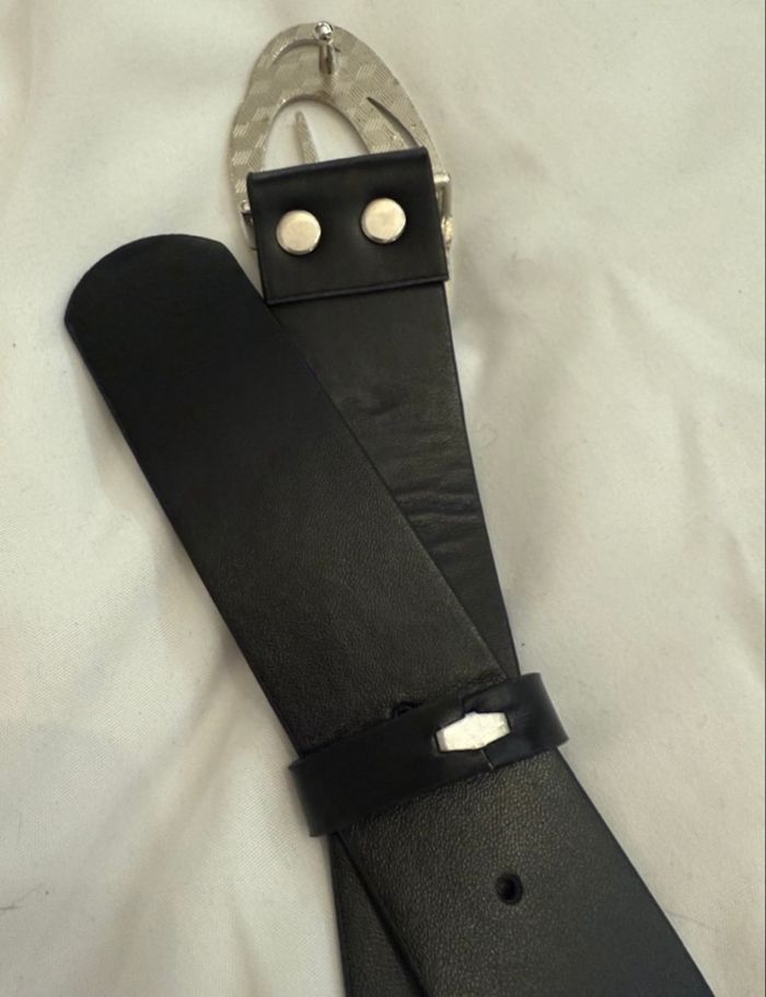 Ceinture Corteiz Chrome Orbit – Noir & Argent – Neuve - photo numéro 5