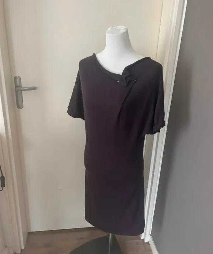 Promod, robe pull violette, femme, Taille 1/36 - photo numéro 3