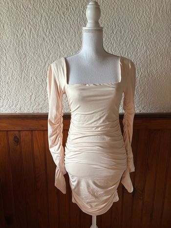 Robe Oh Polly Ruched - Rose Poudré - Neuve Avec Étiquette - Taille L / 40