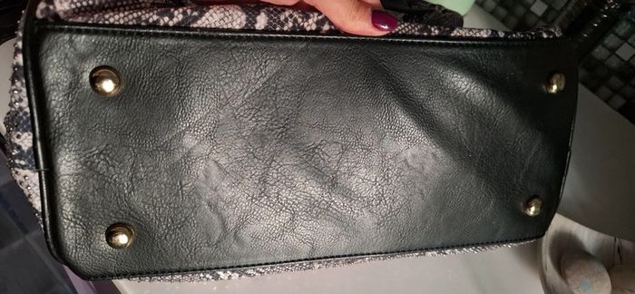 Sac motifs serpent gris/noire à strass - photo numéro 6