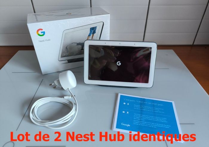 Lot de 2 x Google Nest Hub coloris Charbon