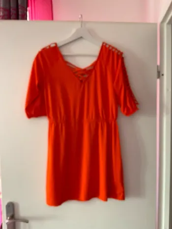 Haut long orange