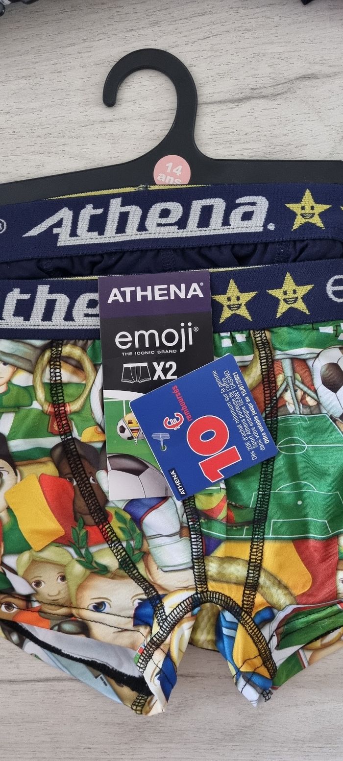 Lot de 2 boxers athena emoji 14 ans