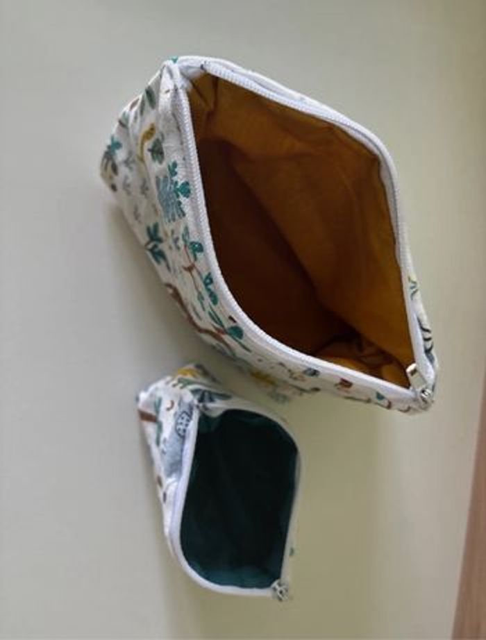 Ensemble de pochettes /trousses thème savane - photo numéro 6