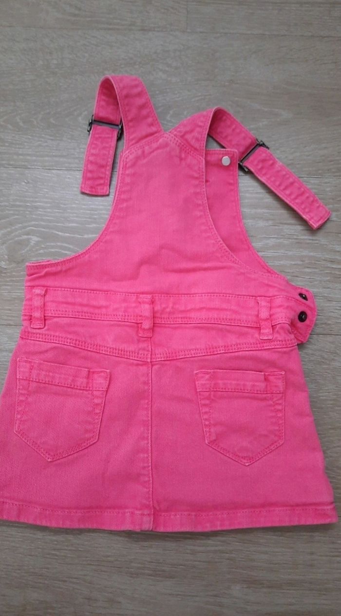 Salopette robe fille 18 mois rose obaibi - photo numéro 2