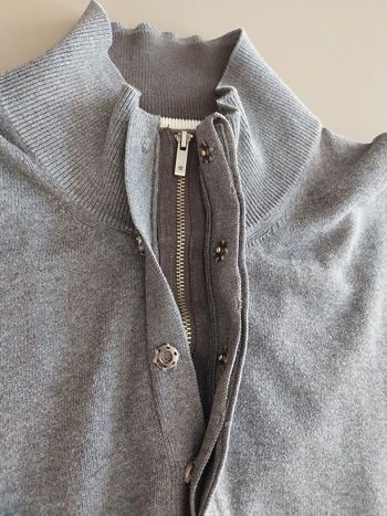 Pull  col polo zippé avec pressions