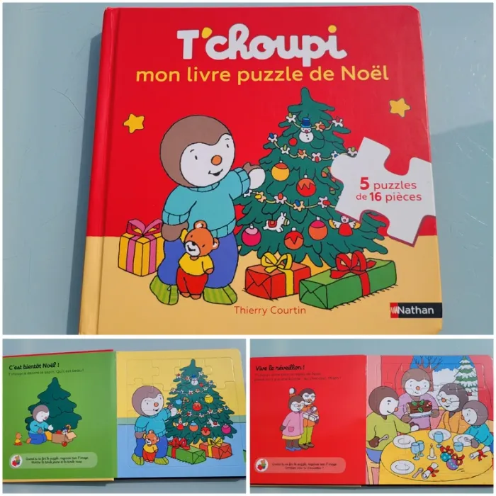 T'choupi, mon livre Puzzle de Noël 🎄