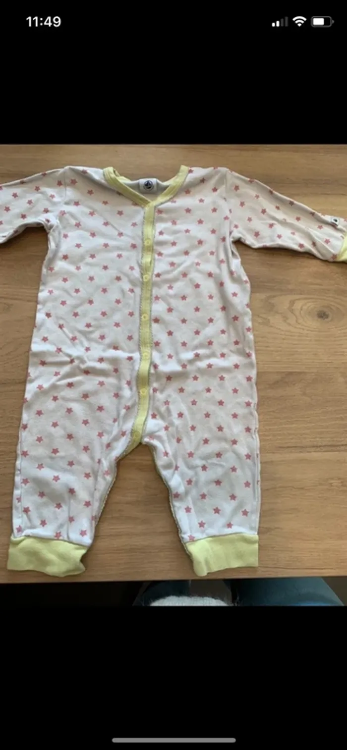 Pyjama léger petit bateau taille 12 mois