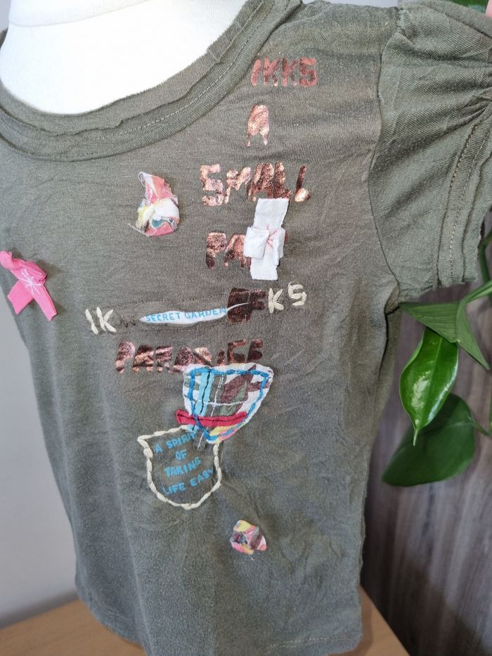T-shirt IKKS kaki Tbe 4 ans - photo numéro 5