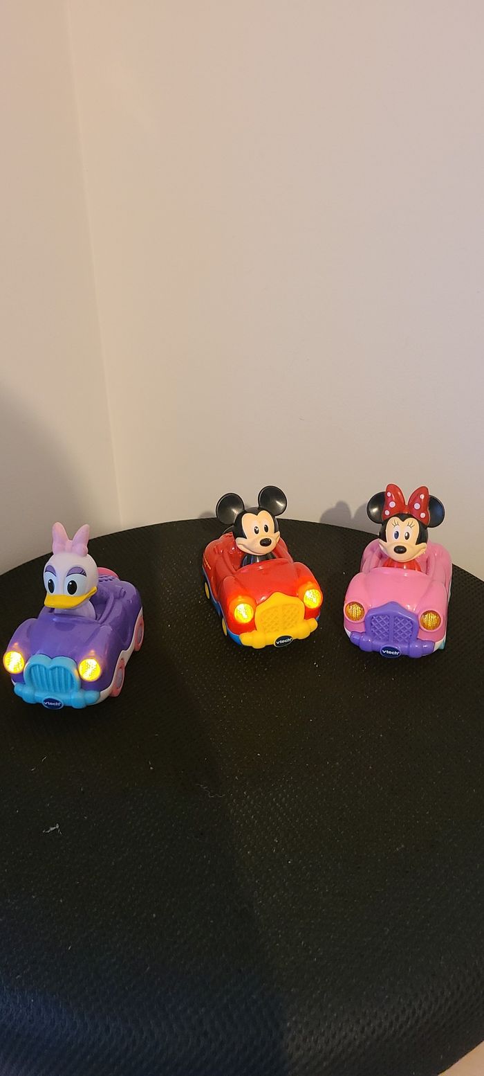 VTech - Tut Tut Bolides Disney, Coffret Trio Cabriolets, 3 Voitures Interactives, Minnie, Daisy Et M - photo numéro 3