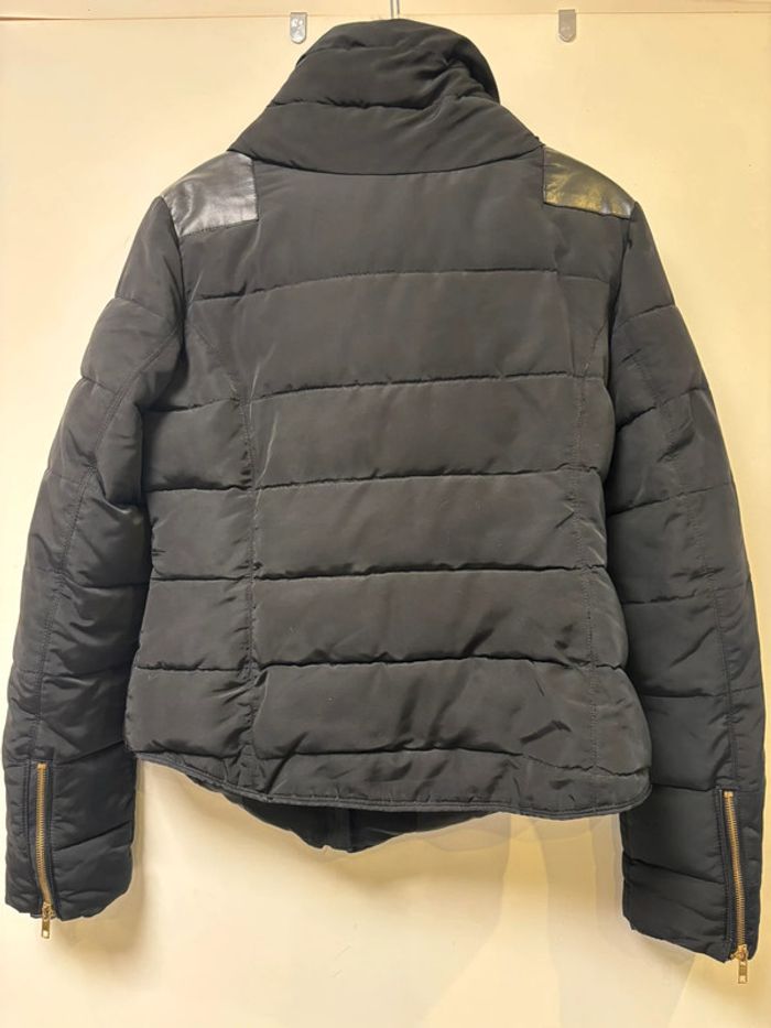 Superbe manteau doudoune neuf noir R Essentiel taille 38 - photo numéro 2
