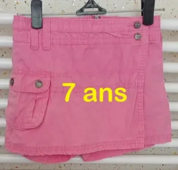 Jupe short rose In Extenso Taille 7 ans