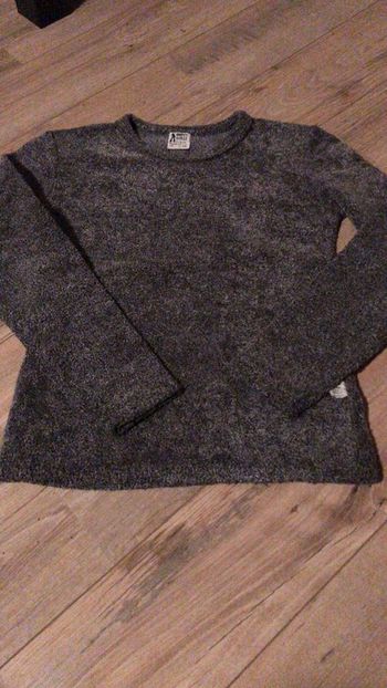 Pull en laine gris chiné