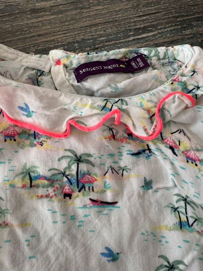 Petite blouse d été fille sergent major 3 ans très bon état - photo numéro 2