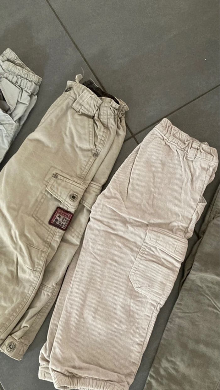 Lot ensemble vêtement pantalon jean cargo 3 ans garcon - photo numéro 3