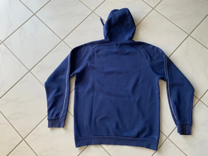 Sweat à capuche adidas vintage bleu  Taille L Logo blanc Bon état - photo numéro 2