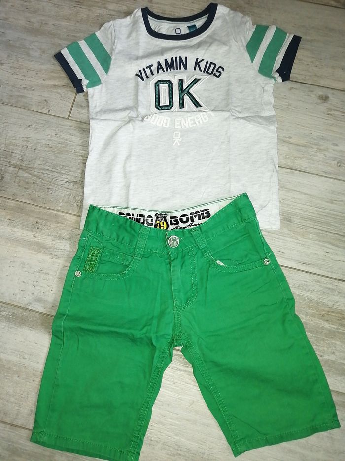 Lot  5 ensembles short + t shirt T 6ans - photo numéro 6