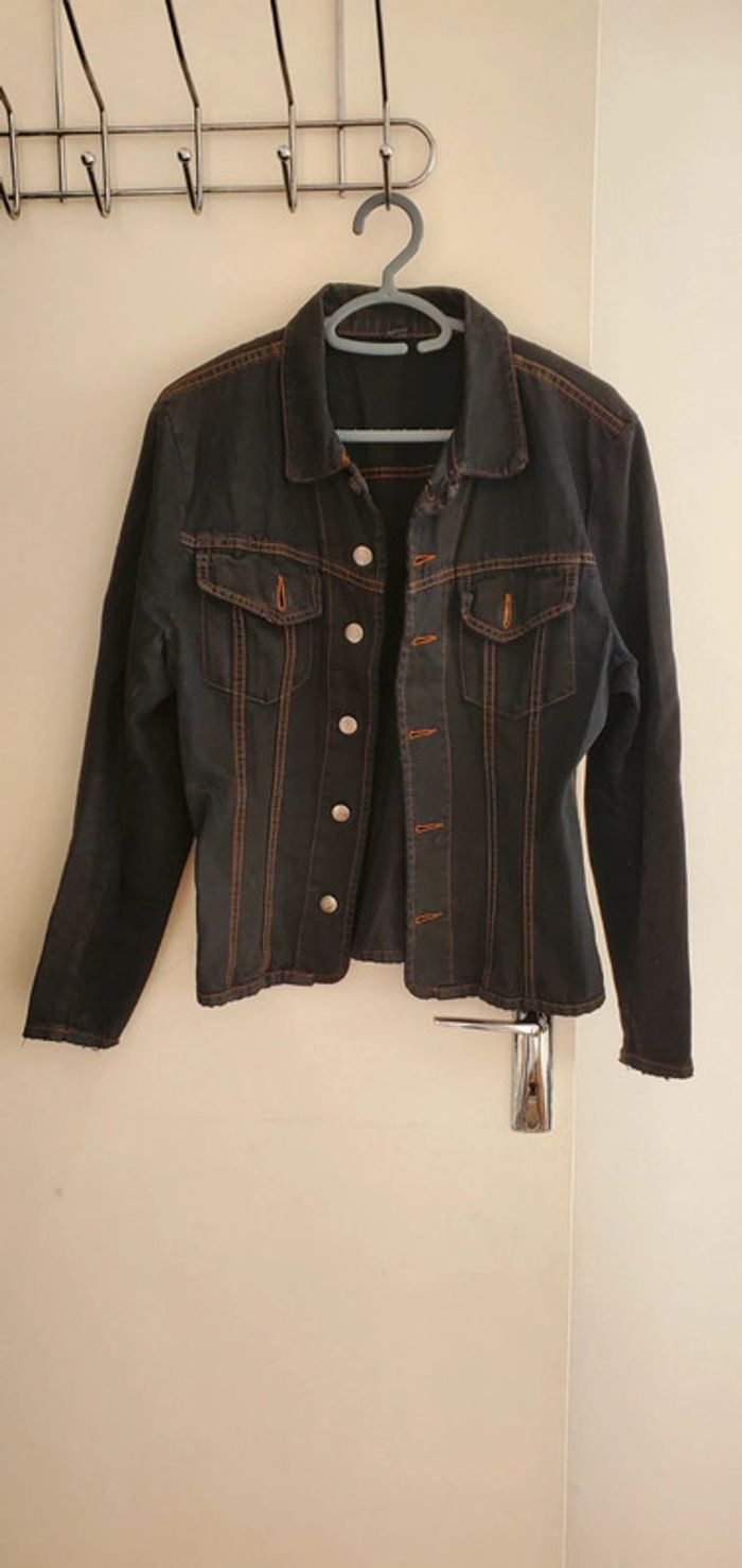 Veste en jean noir TM