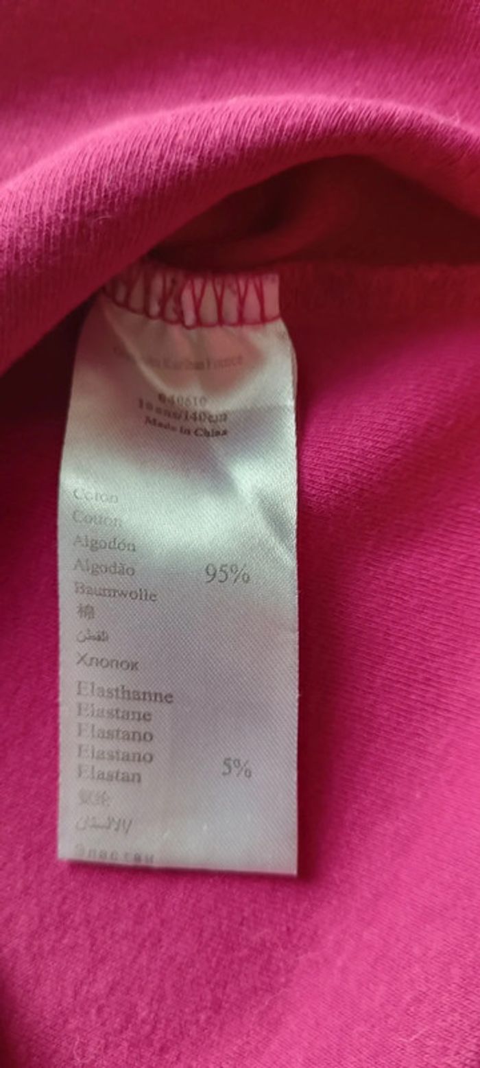 T-shirt rose fille 10 ans - photo numéro 5