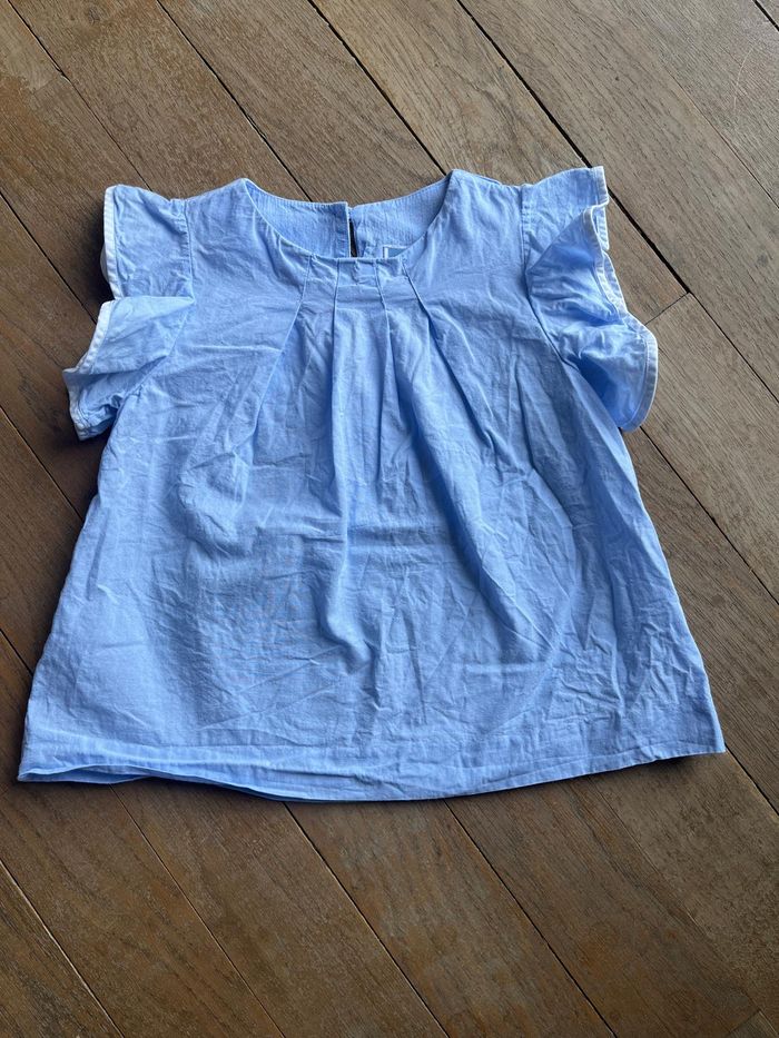 Blouse bleue Jacadi 4 ans