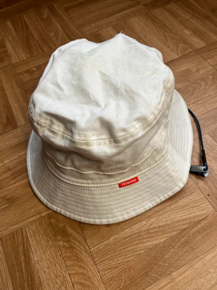 Chapeau bob blanc Tribord avec lacets