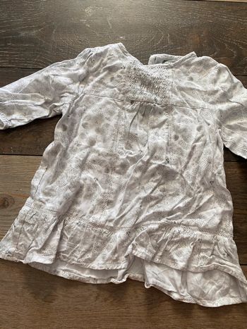 Tunique grise et blanche vertbaudet 3 ans