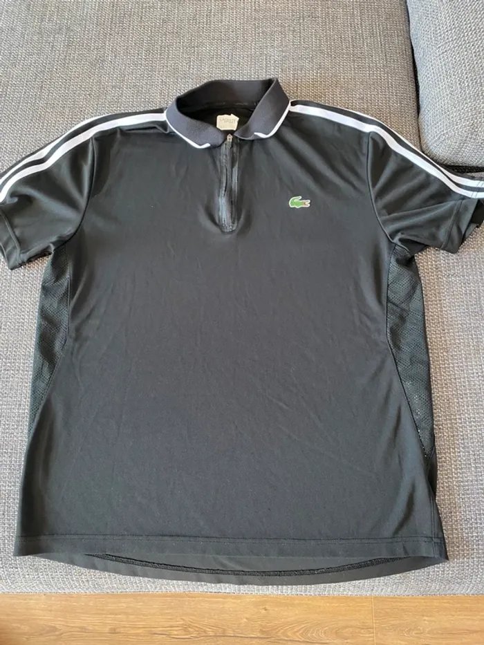 Polo Lacoste Sport Dry Fit Noir Taille FR 5 (XL) État parfait 🔥 - photo numéro 3