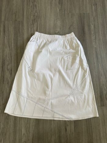 Jupe trapèze blanche et bleue Vintage T5 44 XXL