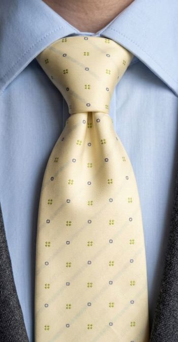 Cravate jaune beige