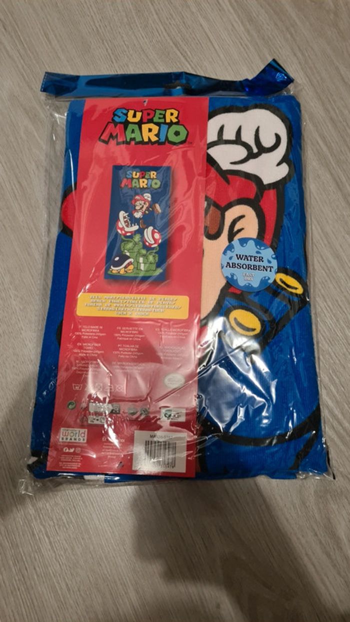 Serviette plage mario neuve