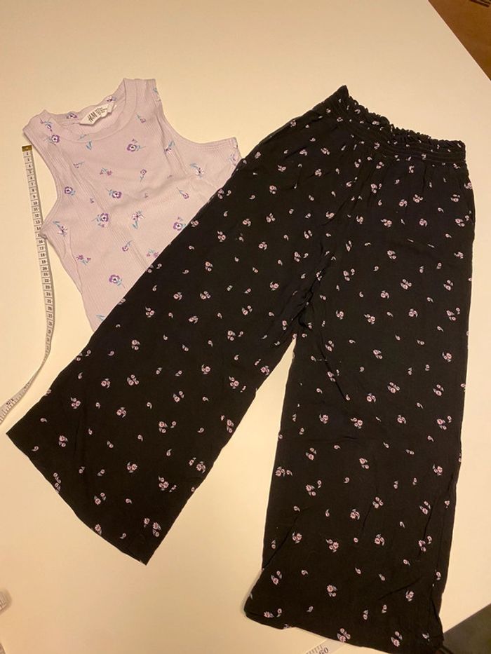 Tenue débardeur sans manches pantalon 3/4 F8/9ans - photo numéro 5