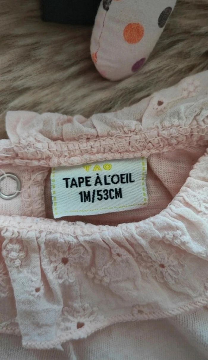 Barboteuse rose tape a l’oeil 1 mois - photo numéro 3