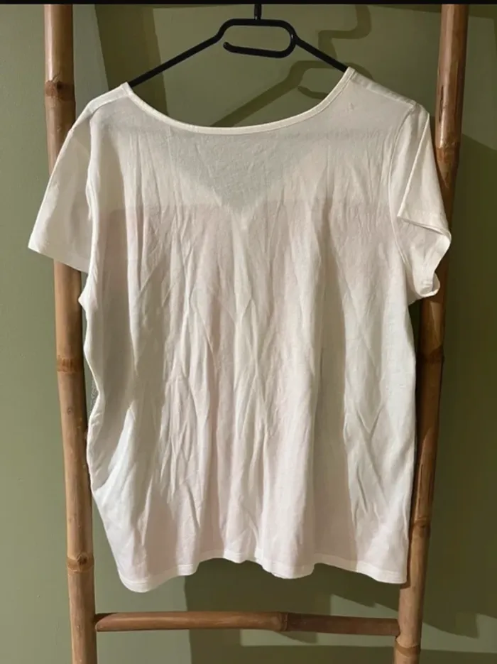 Blouse Caroll T42 à motifs graphiques rouge et kaki - photo numéro 5