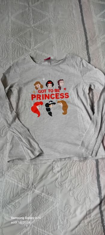 Tee shirt princesses Disney gris fille 10 ans Disney