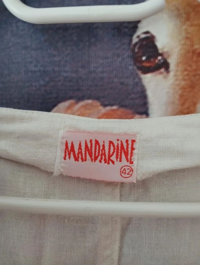 🌿Robe Longue Boutonnée Lin Mandarine T38/40🌿 - photo numéro 13