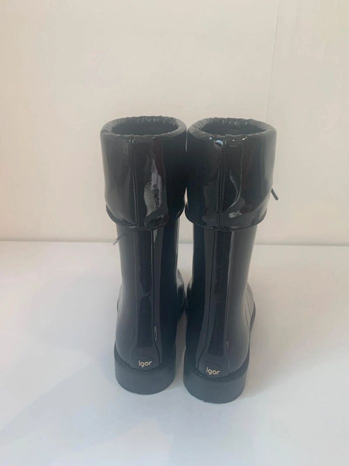 Botte de pluie vernies noir - photo numéro 4