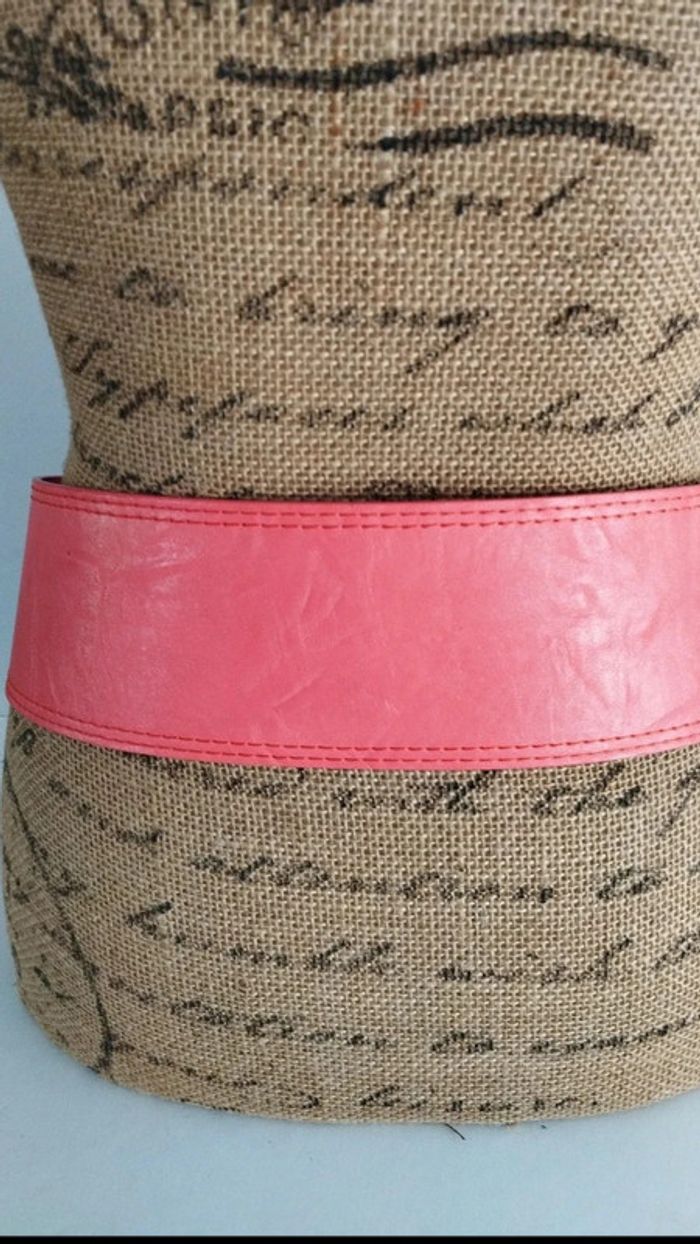 Ceinture rose large grosse boucle 95 cm - photo numéro 6