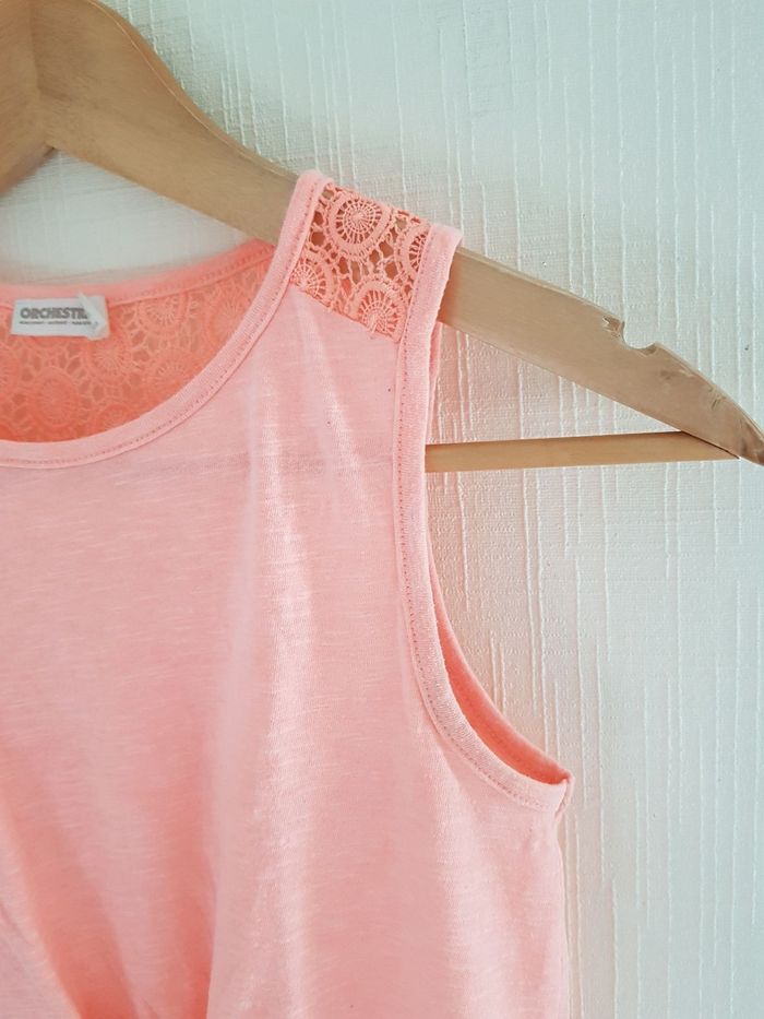 Débardeur corail Orchestra 10 ans dentelle - photo numéro 5