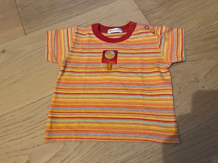 Ensemble salopette + t-shirt - Grain de blé - 3mois - photo numéro 8