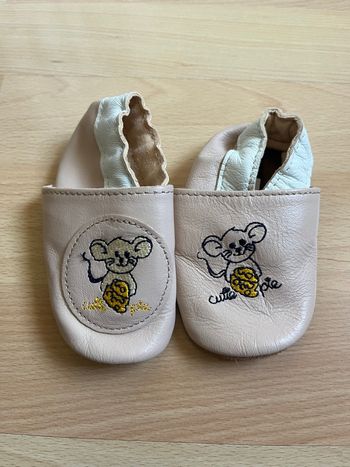 Chaussons souris beige 15-18